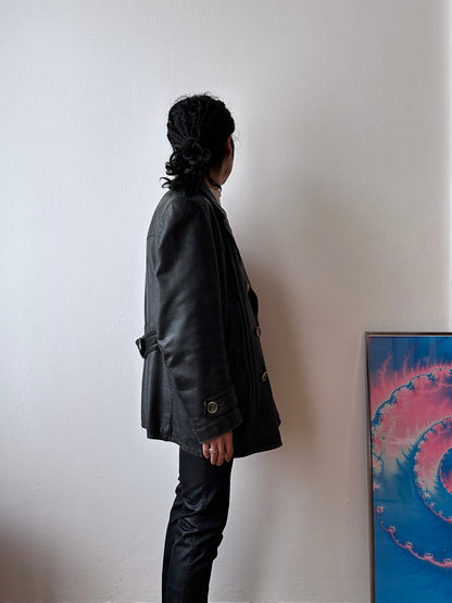 50's 1950's TOTO Praha Prague Vintage clothing store 古着屋 古着 50年代 Leather Jacket Sport Jacket スポジャケ レザージャケット レザー 革ジャン Black 黒 German Germany ドイツ ユーロ古着 ヨーロッパ古着 古着卸 ヴィンテージ プラハ