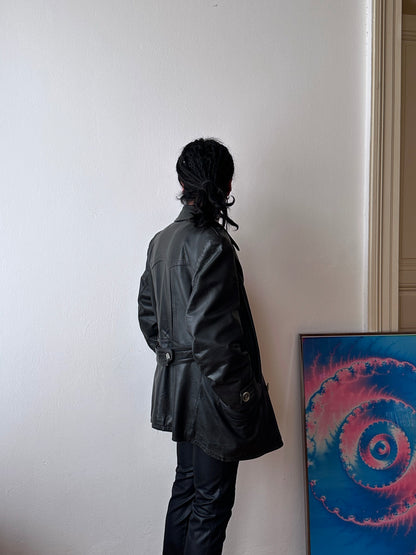 50's 1950's TOTO Praha Prague Vintage clothing store 古着屋 古着 50年代 Leather Jacket Sport Jacket スポジャケ レザージャケット レザー 革ジャン Black 黒 German Germany ドイツ ユーロ古着 ヨーロッパ古着 古着卸 ヴィンテージ プラハ