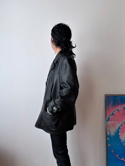 50's 1950's TOTO Praha Prague Vintage clothing store 古着屋 古着 50年代 Leather Jacket Sport Jacket スポジャケ レザージャケット レザー 革ジャン Black 黒 German Germany ドイツ ユーロ古着 ヨーロッパ古着 古着卸 ヴィンテージ プラハ