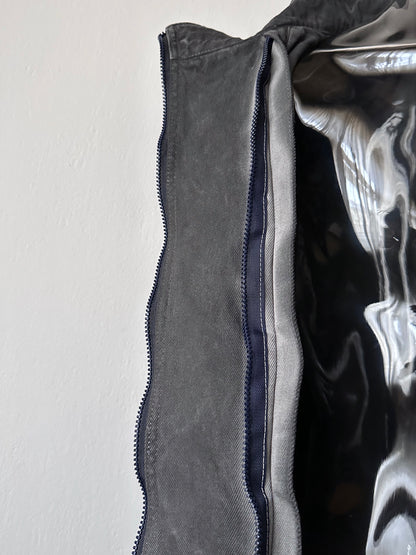 Berlin 90's Cotton jacket many zipper Garment dyed Black Toto Praha Vintage clothing store Showroom Prague Rare 90年代 古着屋  プラハ 黒 ガーメントダイ ユーロ古着 ヨーロッパ古着 ユーロヴィンテージ