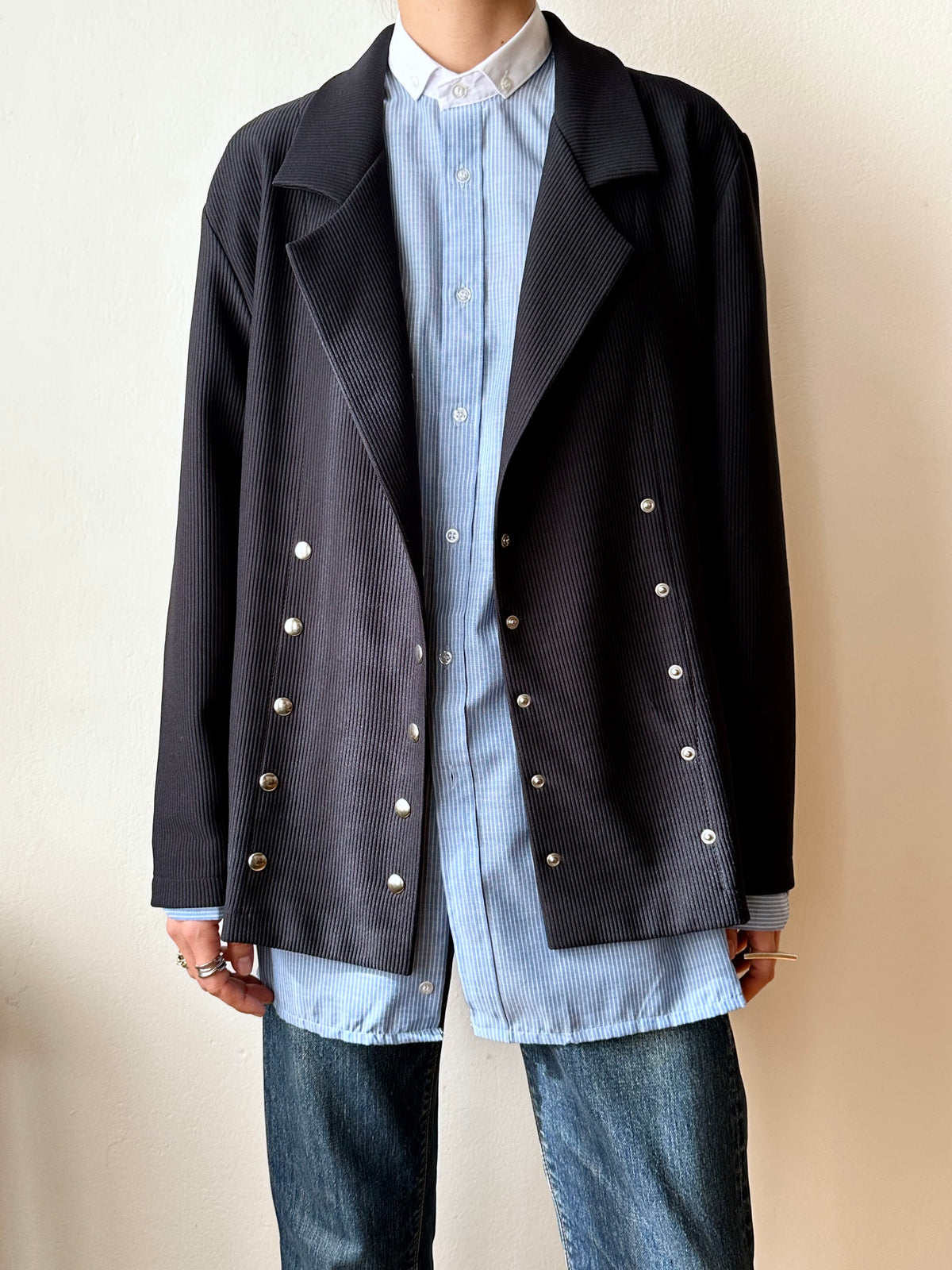 France jersey rib tailored jacket