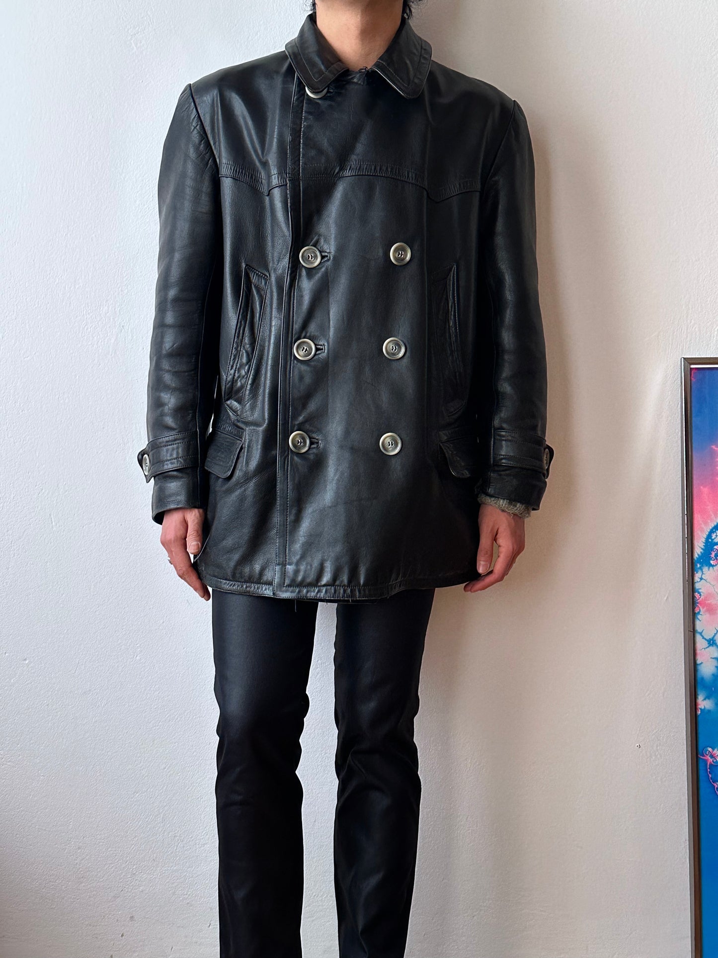 50's 1950's TOTO Praha Prague Vintage clothing store 古着屋 古着 50年代 Leather Jacket Sport Jacket スポジャケ レザージャケット レザー 革ジャン Black 黒 German Germany ドイツ ユーロ古着 ヨーロッパ古着 古着卸 ヴィンテージ プラハ