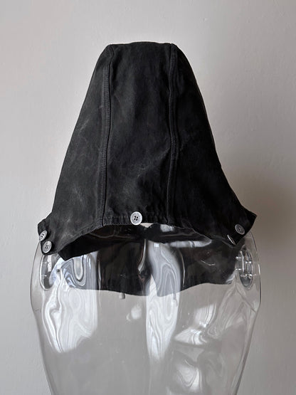 Berlin 90's Cotton jacket many zipper Garment dyed Black Toto Praha Vintage clothing store Showroom Prague Rare 90年代 古着屋  プラハ 黒 ガーメントダイ ユーロ古着 ヨーロッパ古着 ユーロヴィンテージ