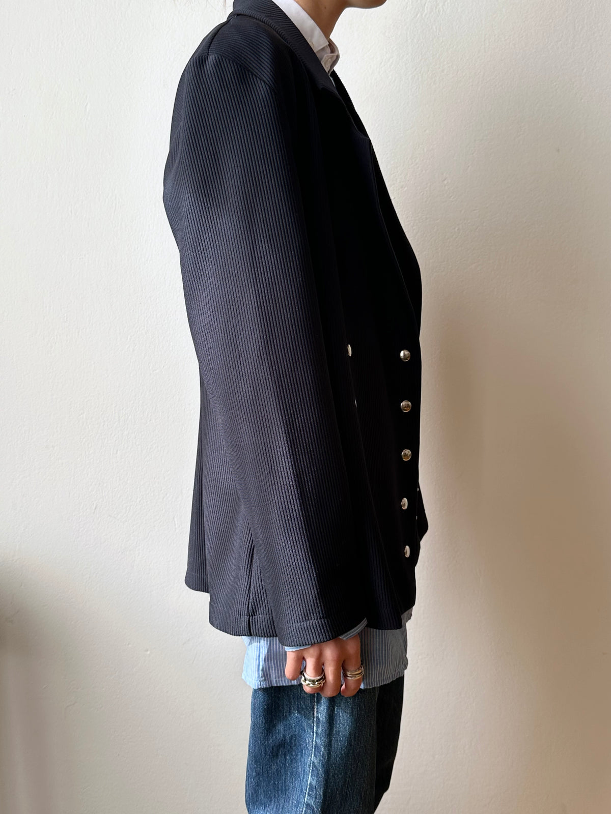 France jersey rib tailored jacket