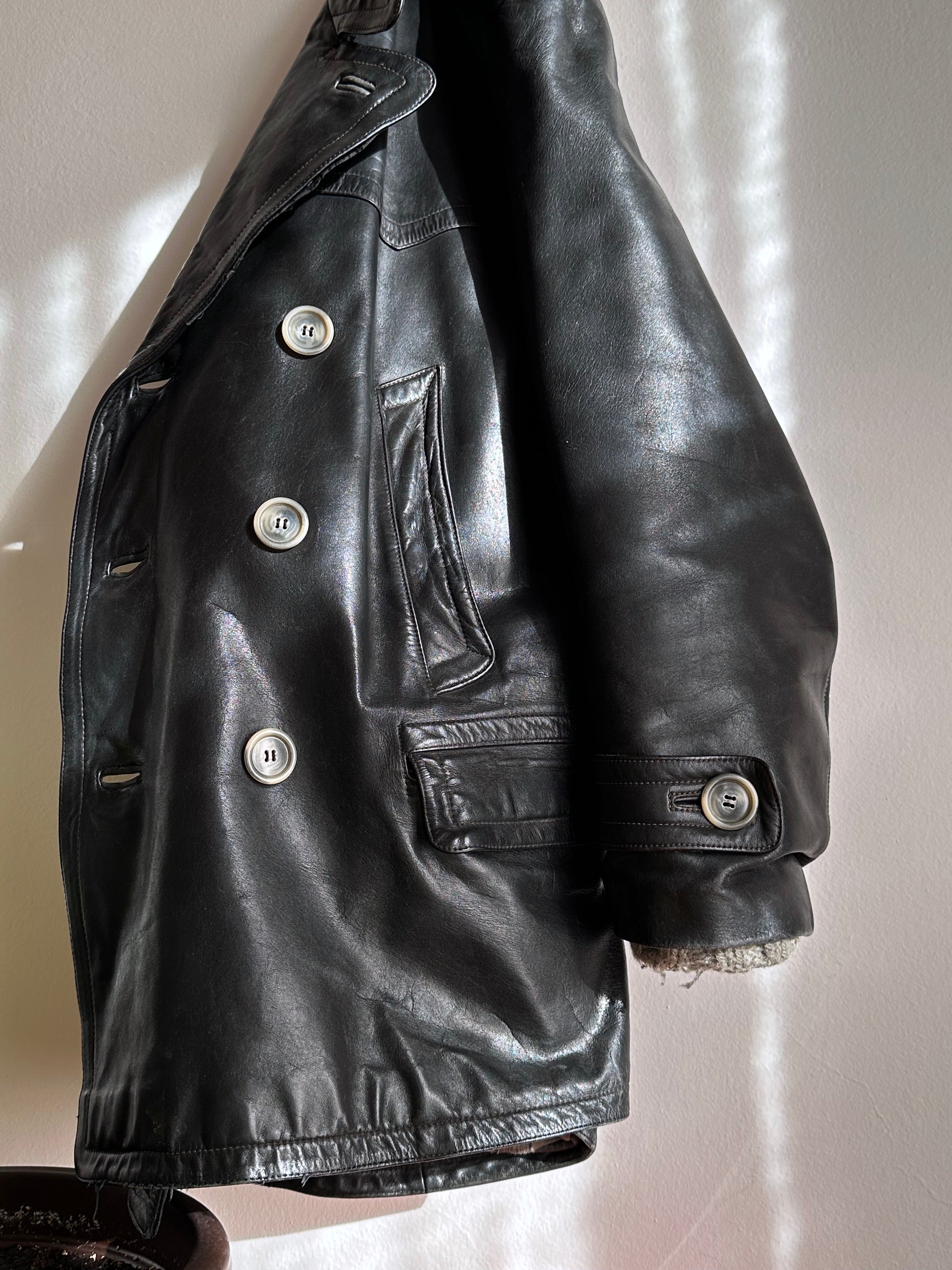 50's 1950's TOTO Praha Prague Vintage clothing store 古着屋 古着 50年代 Leather Jacket Sport Jacket スポジャケ レザージャケット レザー 革ジャン Black 黒 German Germany ドイツ ユーロ古着 ヨーロッパ古着 古着卸 ヴィンテージ プラハ