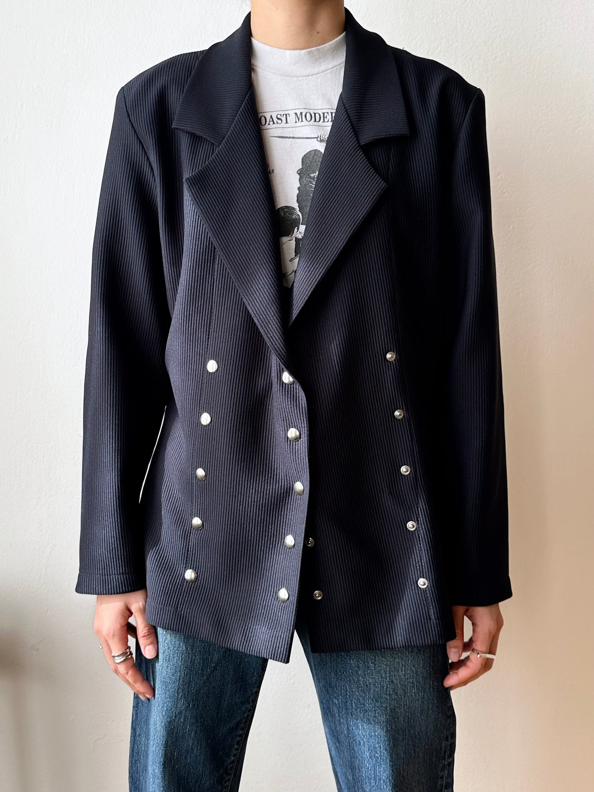 France jersey rib tailored jacket