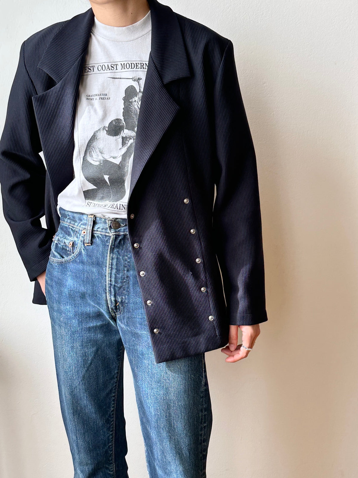 France jersey rib tailored jacket