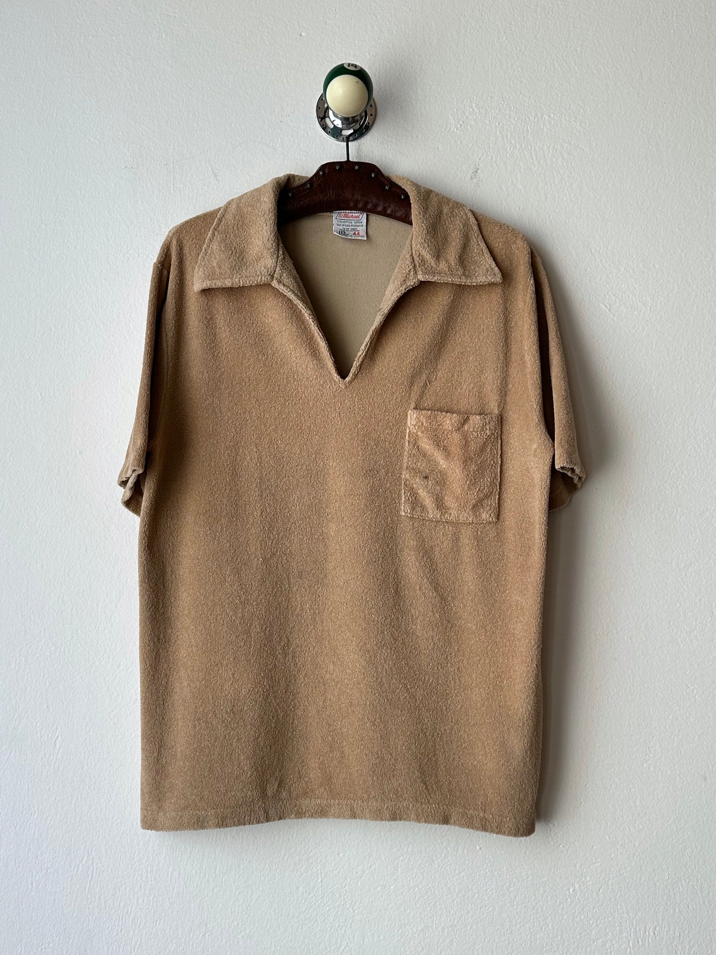 Vintage St Michael towelling shirt, UK - M