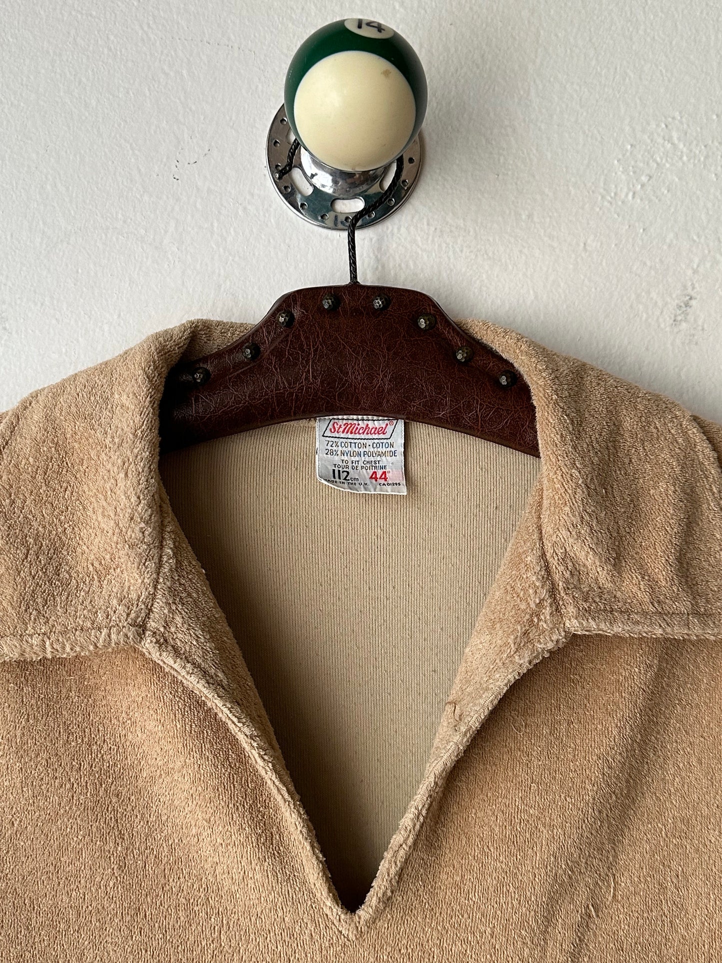 Vintage St Michael towelling shirt, UK - M
