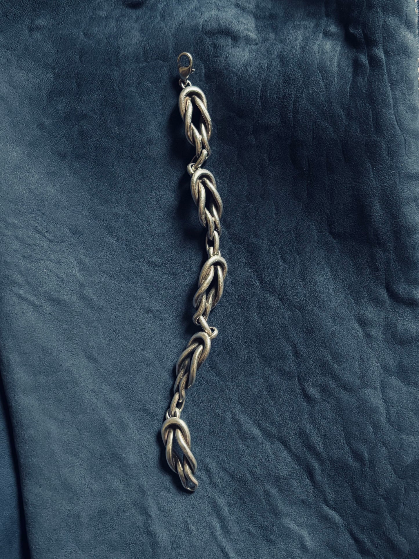 silver knot braceclet