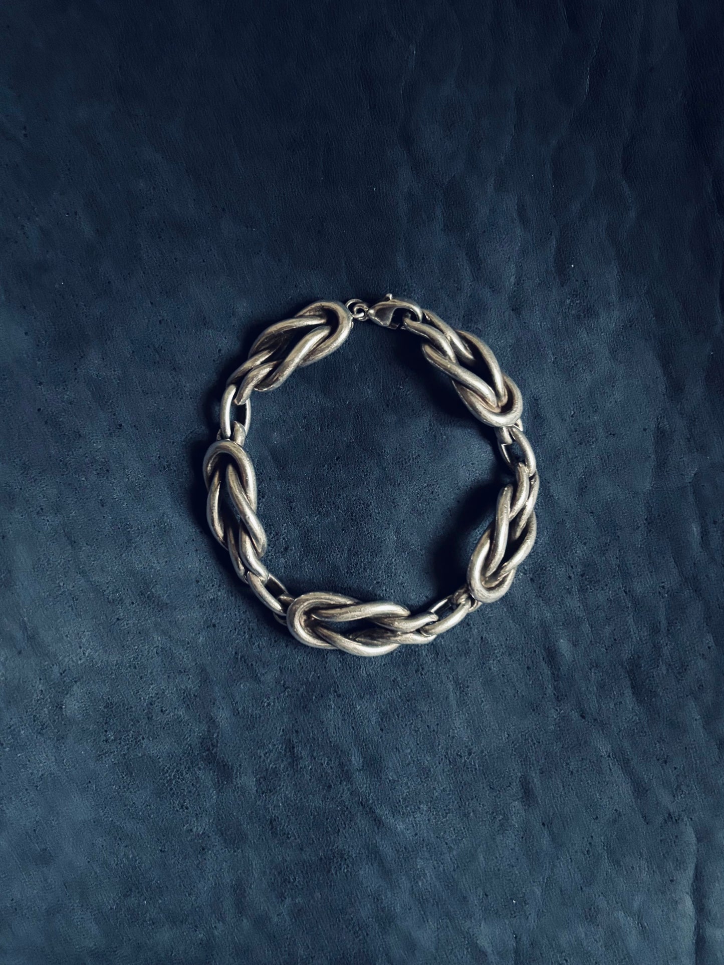 silver knot braceclet