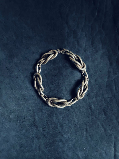 silver knot braceclet