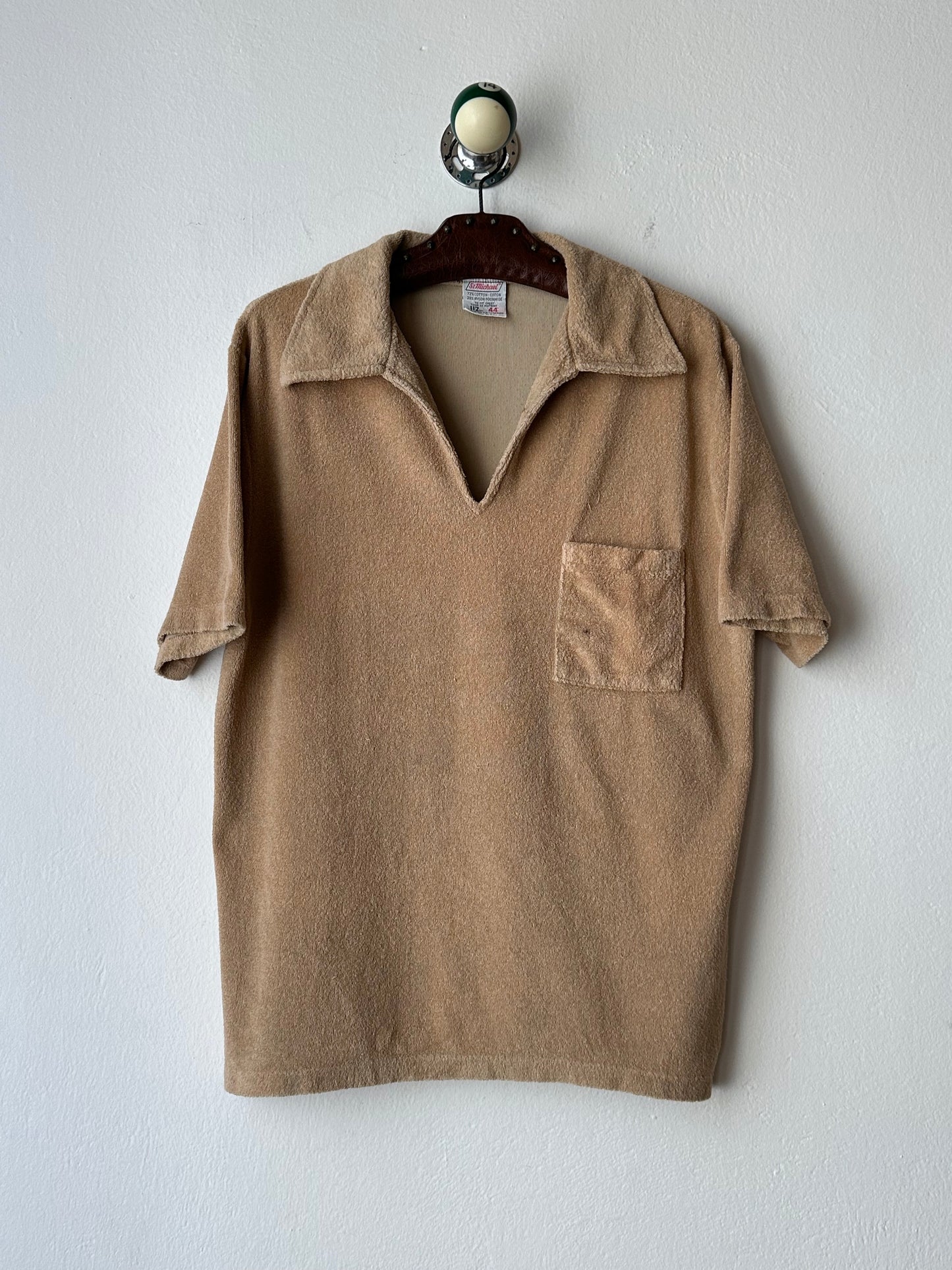 Vintage St Michael towelling shirt, UK - M