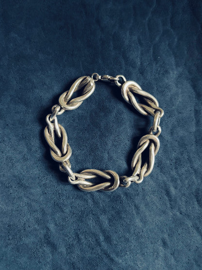 silver knot braceclet