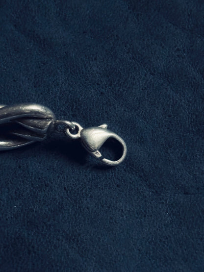 silver knot braceclet
