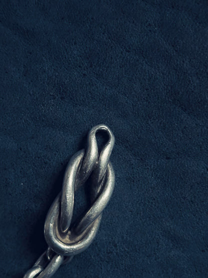 silver knot braceclet
