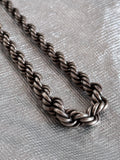 twist rope silver necklace