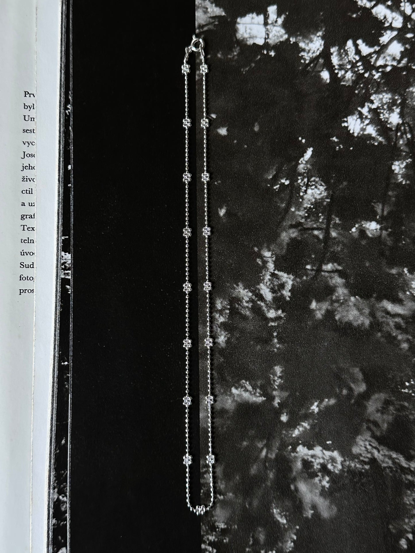 Italy 925 tiny chain necklace - snowflake