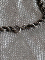 twist rope silver necklace