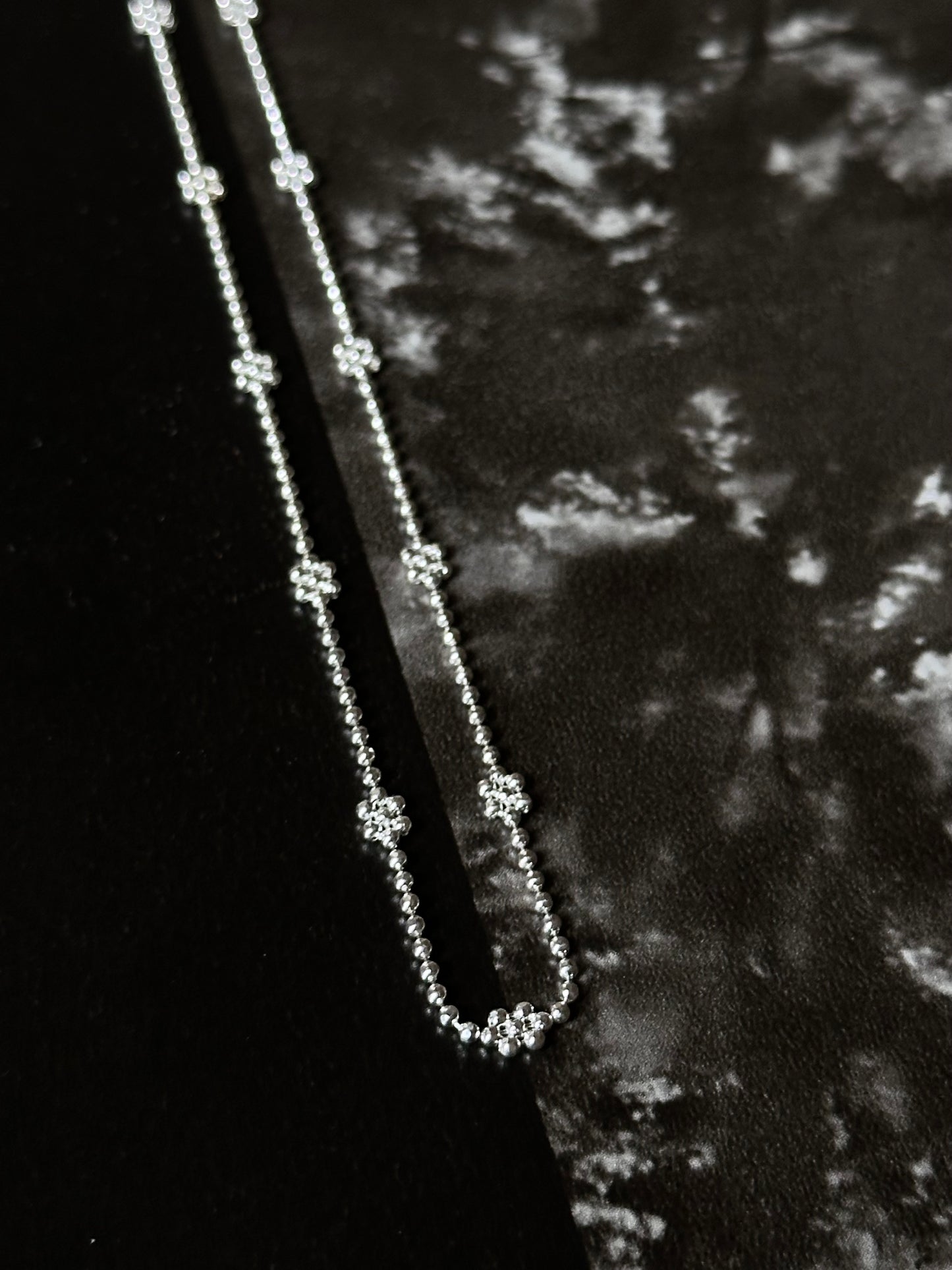 Italy 925 tiny chain necklace - snowflake