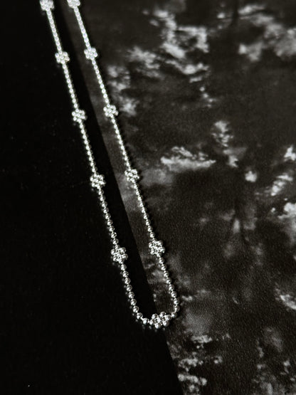 Italy 925 tiny chain necklace - snowflake