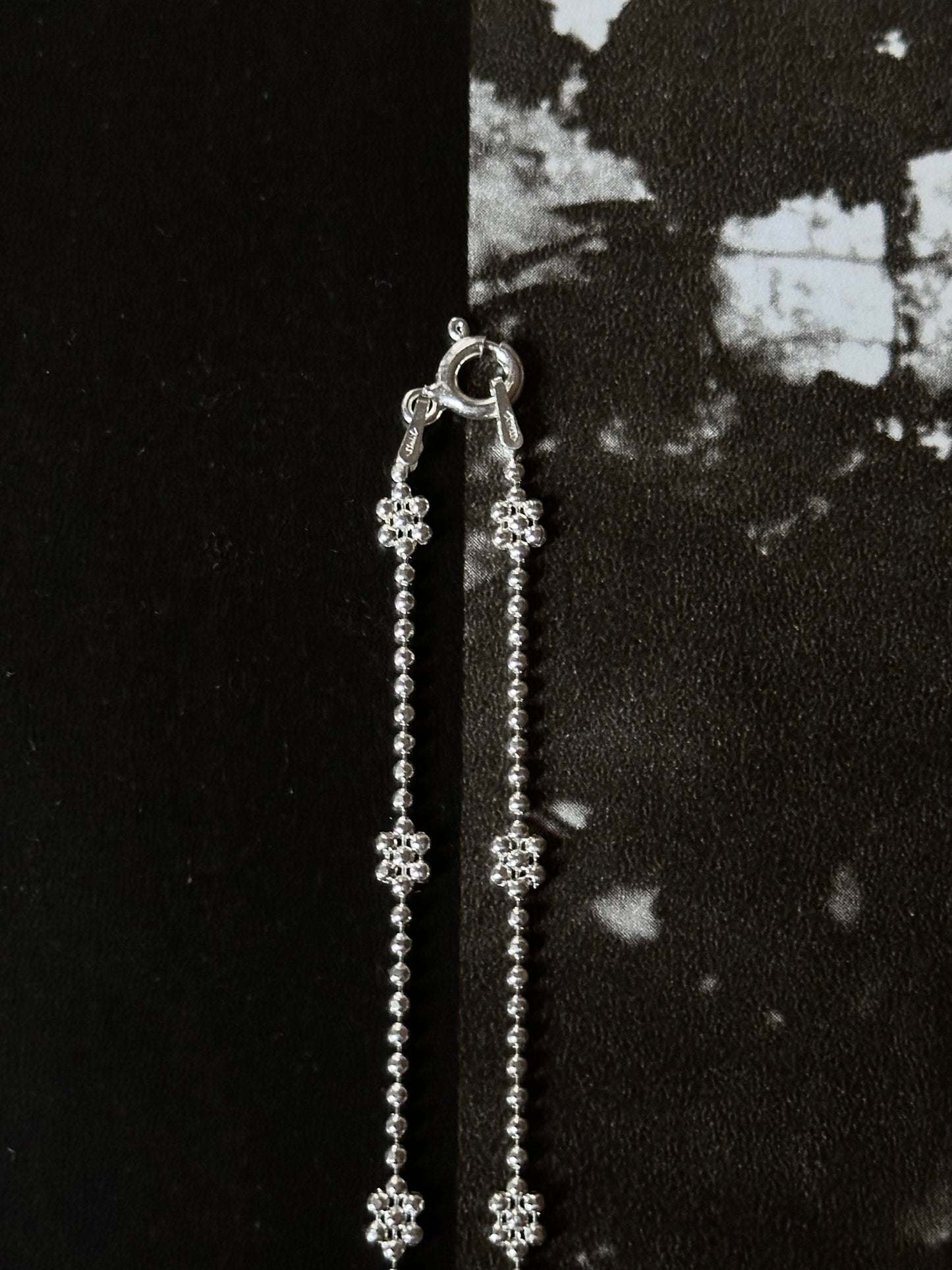 Italy 925 tiny chain necklace - snowflake