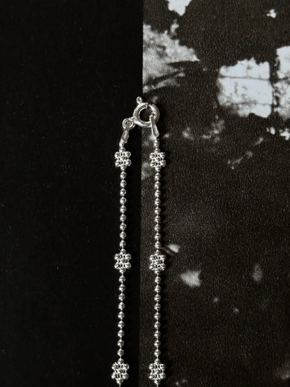 Italy 925 tiny chain necklace - snowflake