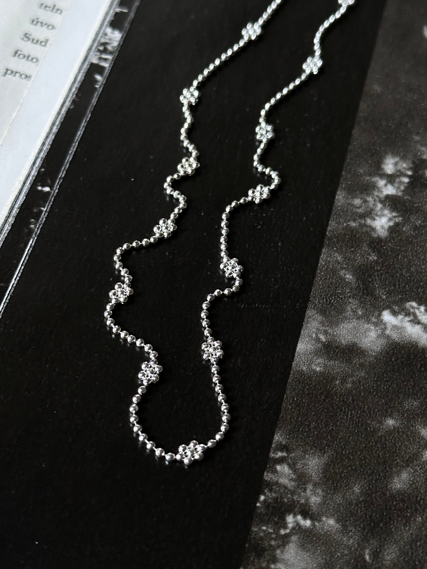 Italy 925 tiny chain necklace - snowflake