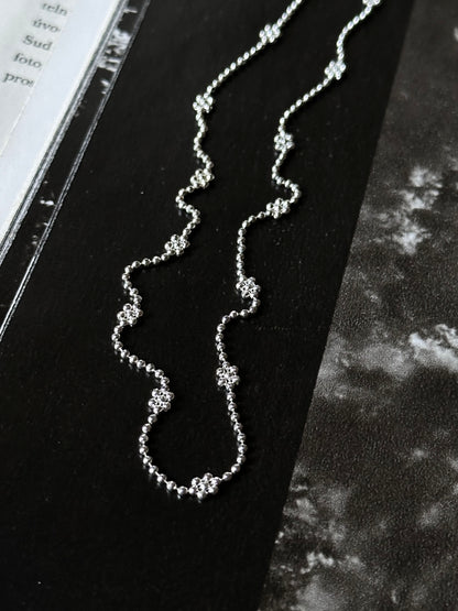Italy 925 tiny chain necklace - snowflake
