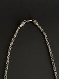 byzantine link chain necklace silver vintage ビザンチン チェーン ネックレス