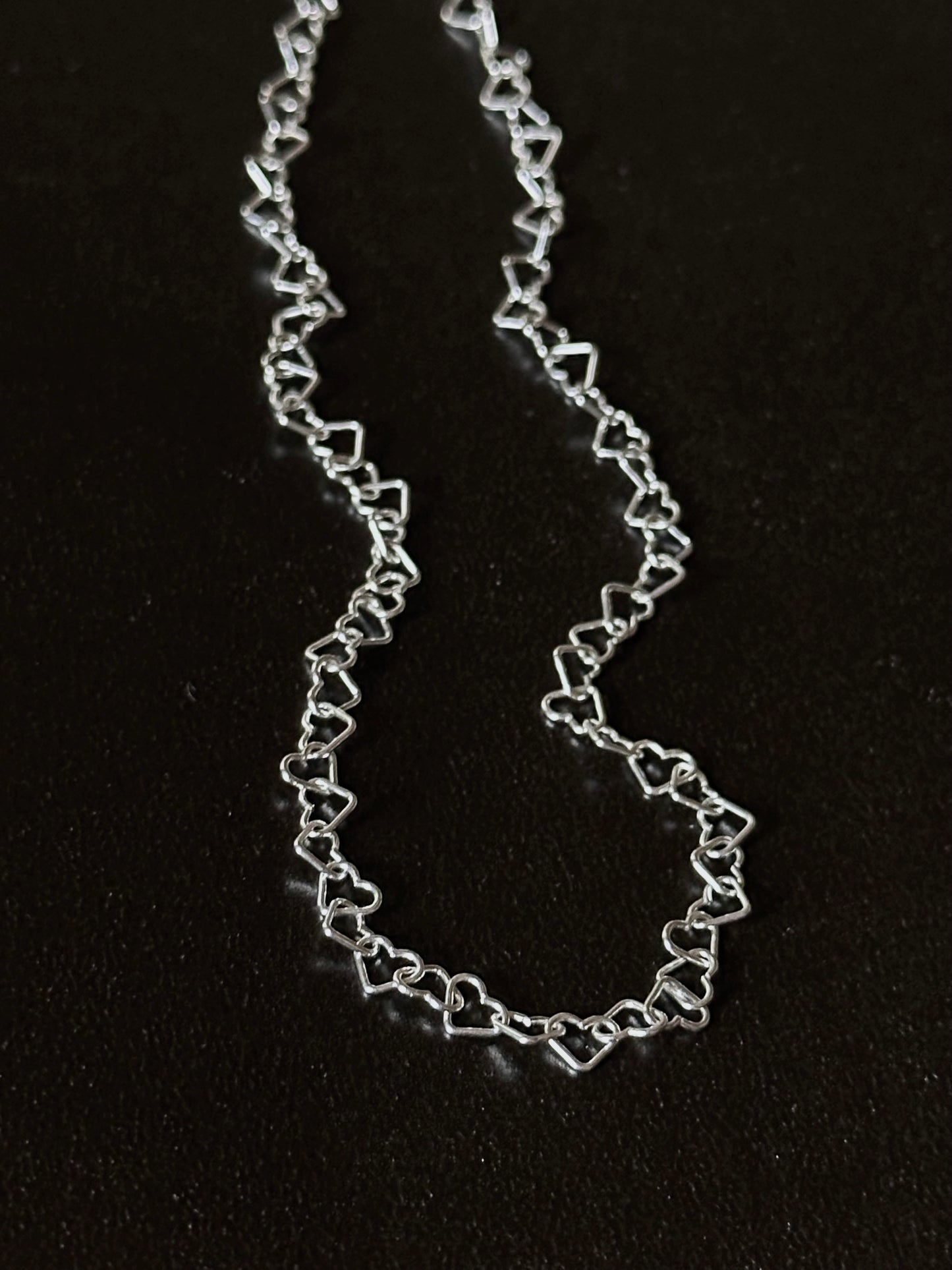 Italy 925 tiny chain necklace - heart shaped