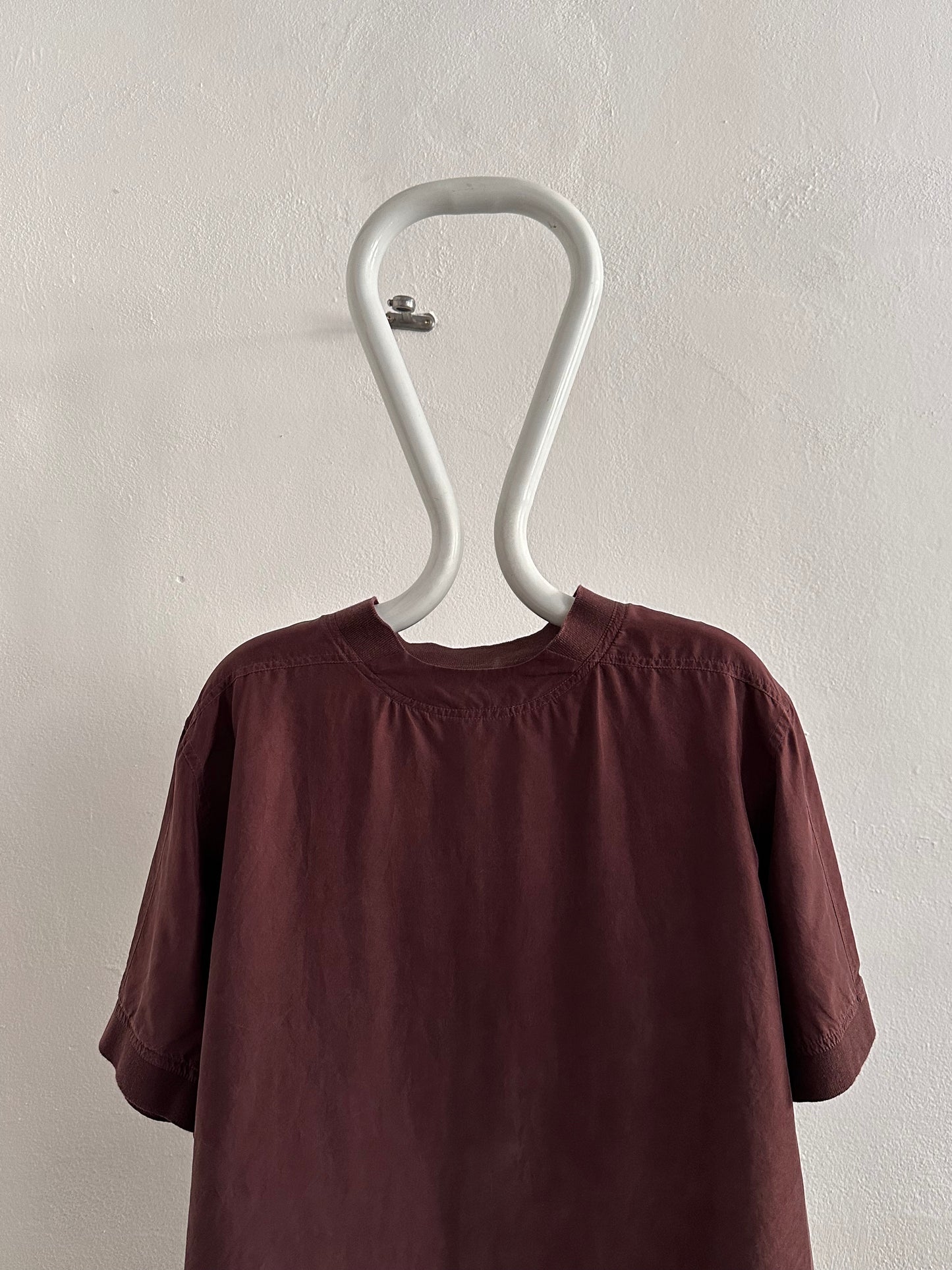 90s Brown Silk top - XL