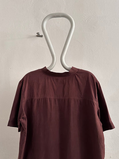 90s Brown Silk top - XL