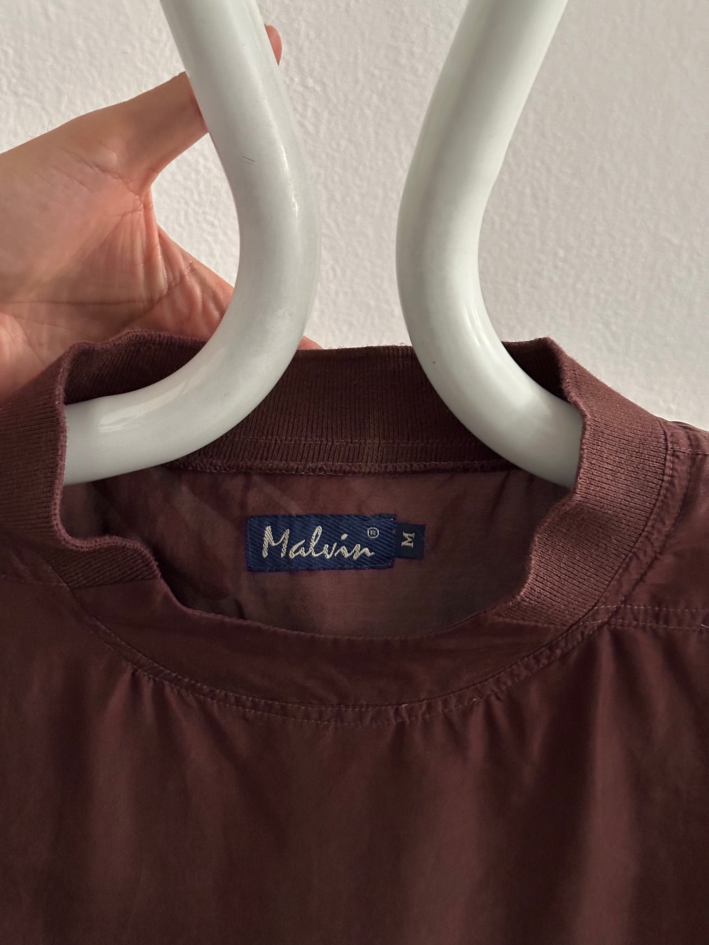 90s Brown Silk top - XL