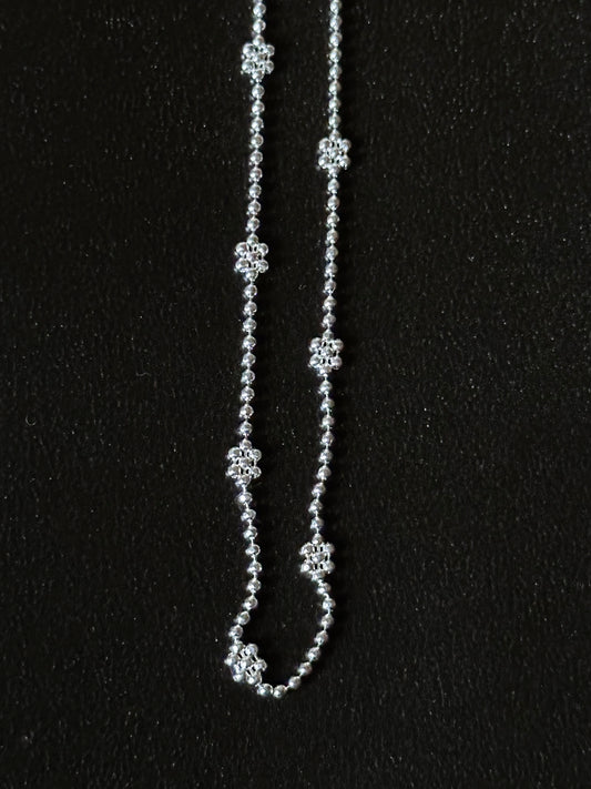 Italy 925 tiny chain necklace - snowflake