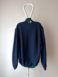 80s Italy wool and leather jumper