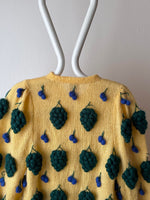 1980s grape fruits cardigan