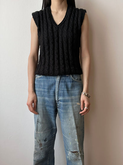 black knit tank
