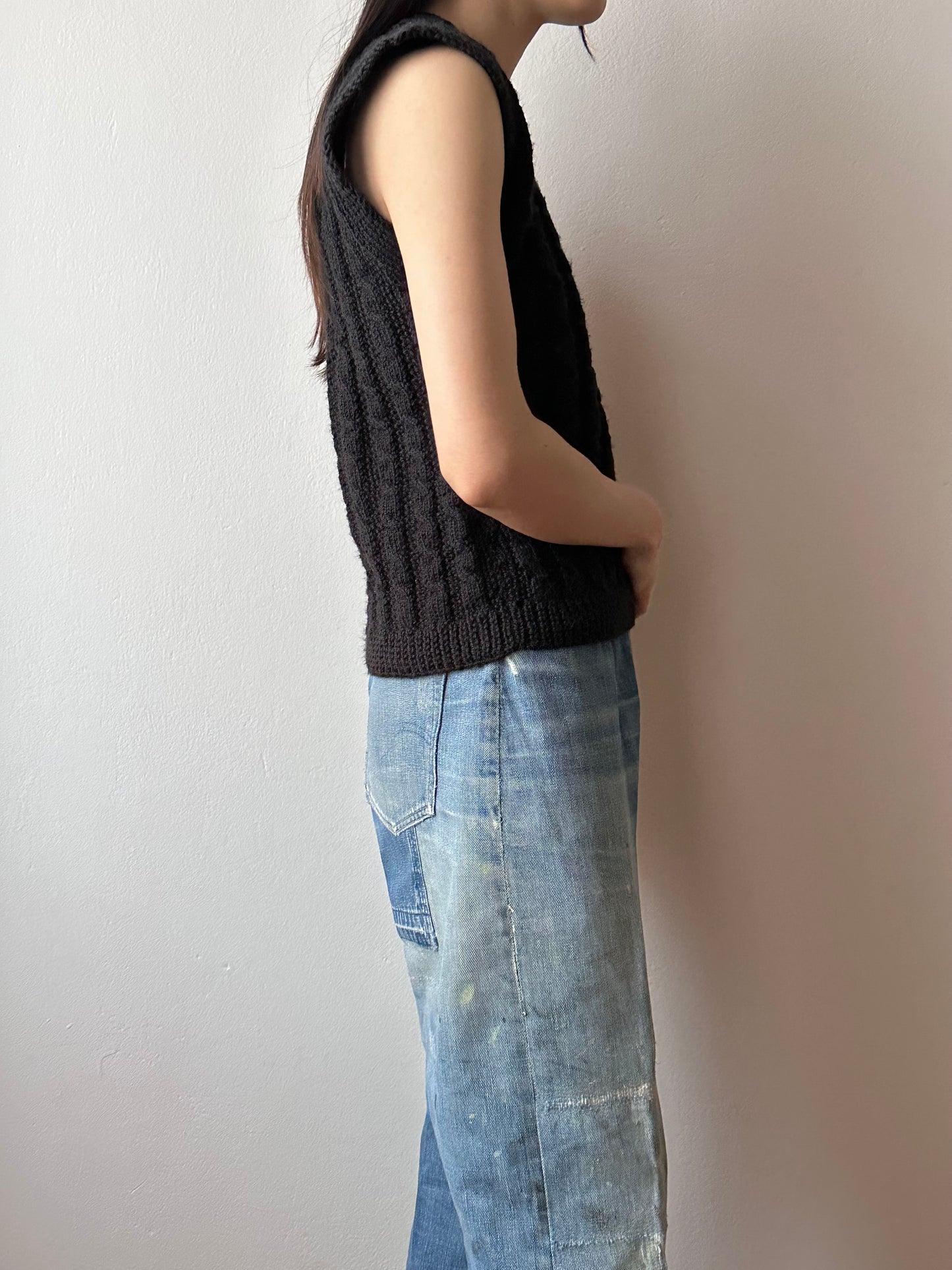 black knit tank