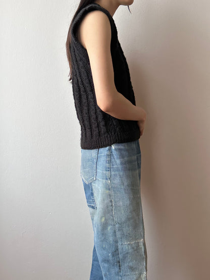black knit tank
