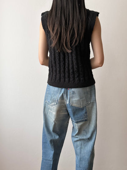 black knit tank