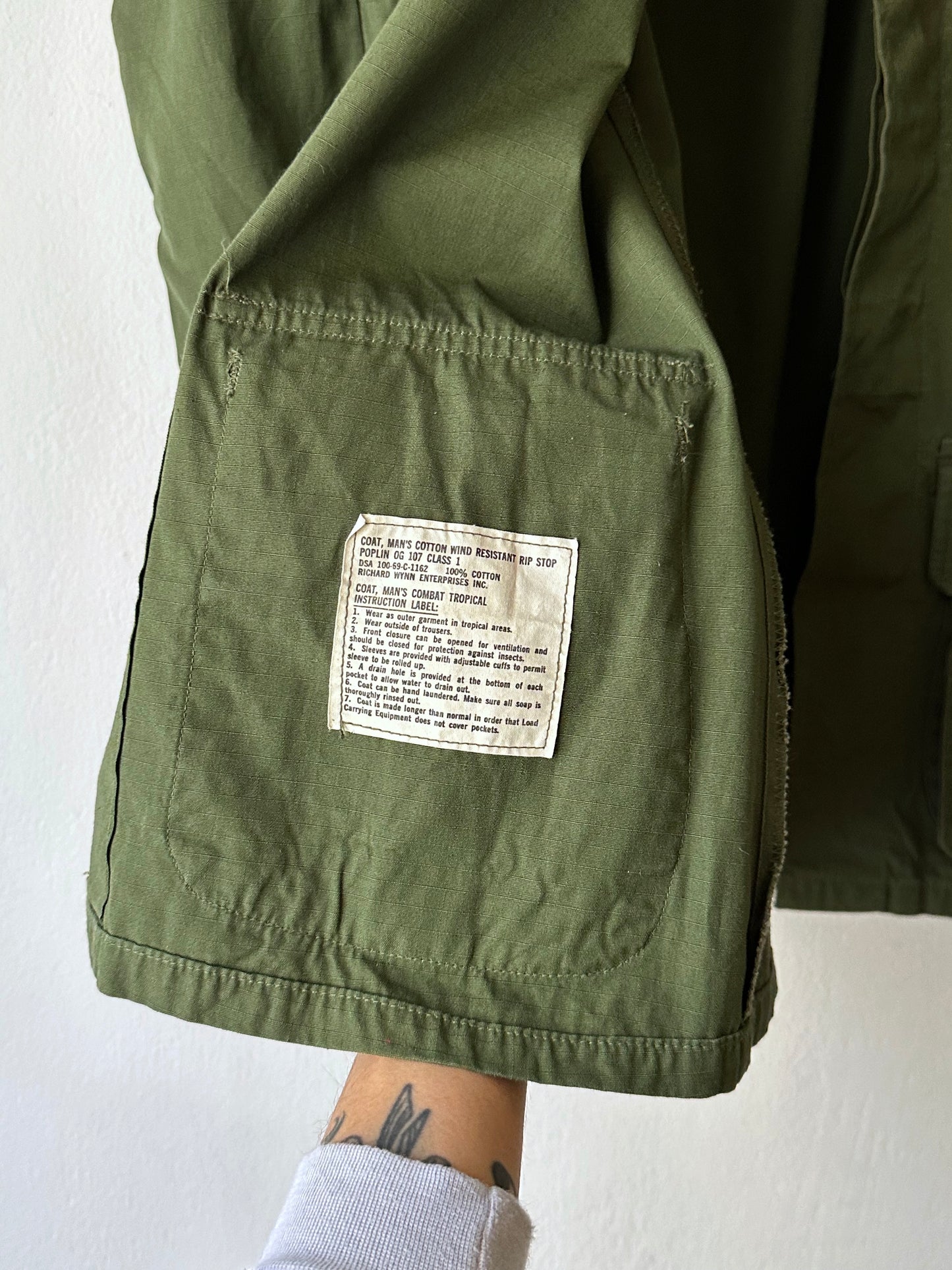 1969s US ARMY Jungle Fatigue Jacket 4th Type
