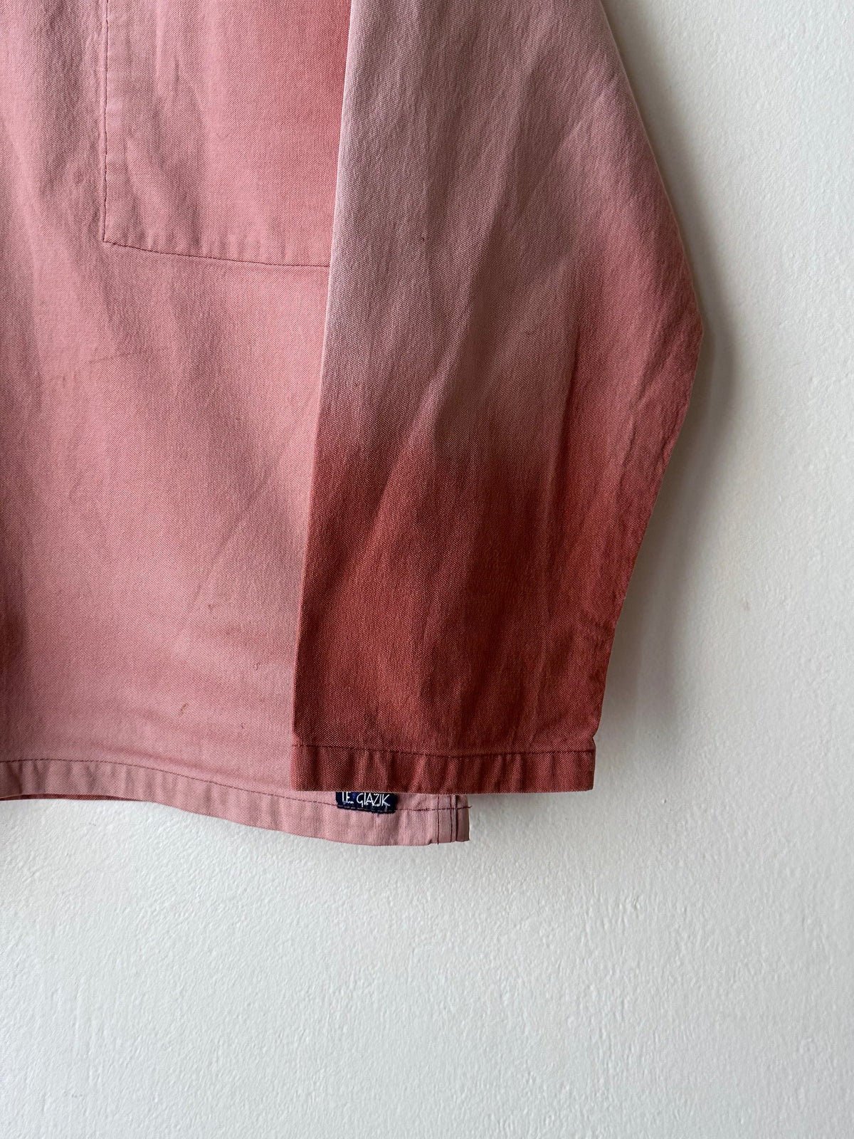 1980s French La Glazik cotton smock