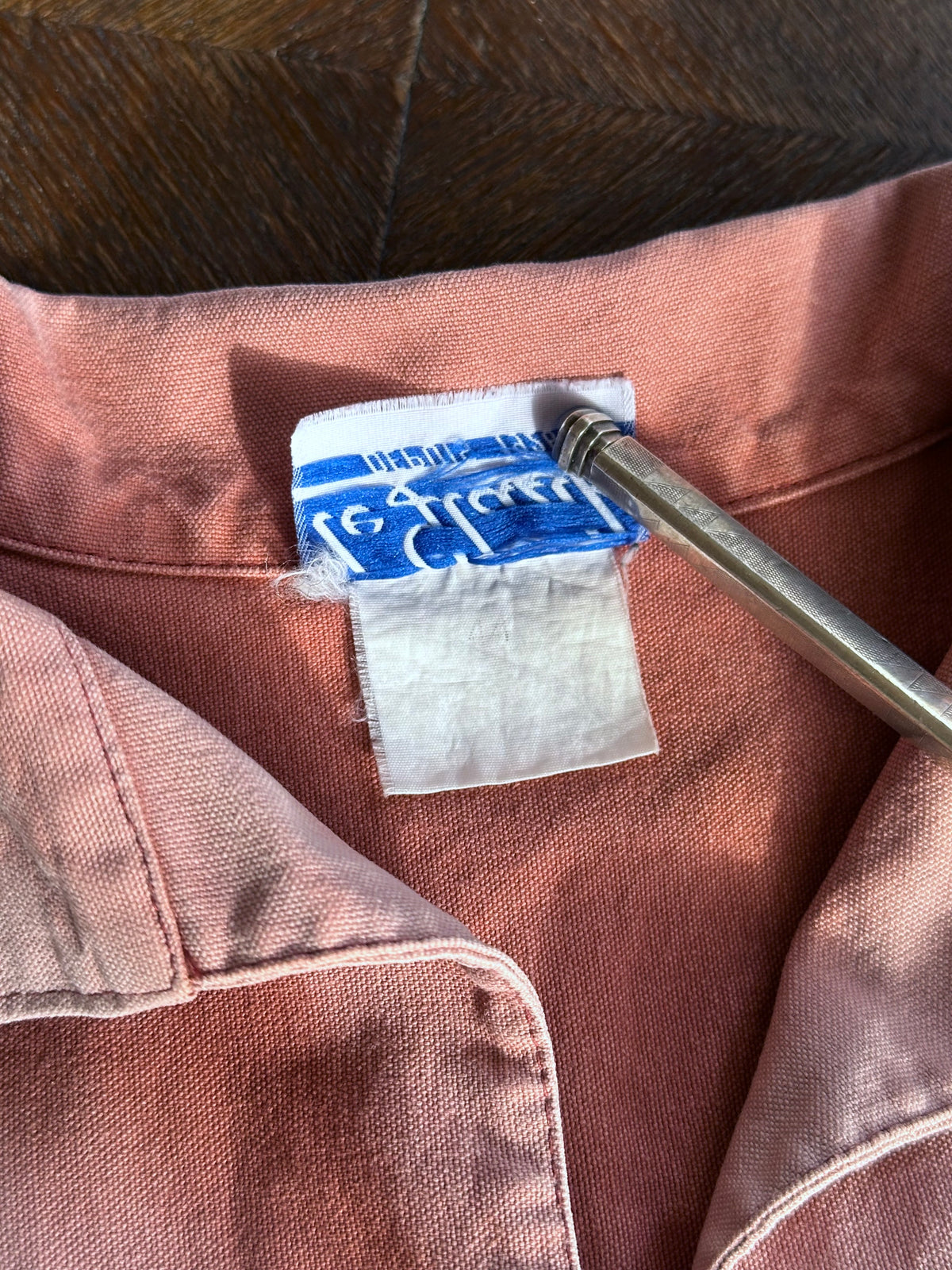 1980s French La Glazik cotton smock