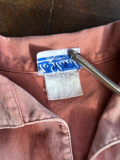 1980s French La Glazik cotton smock