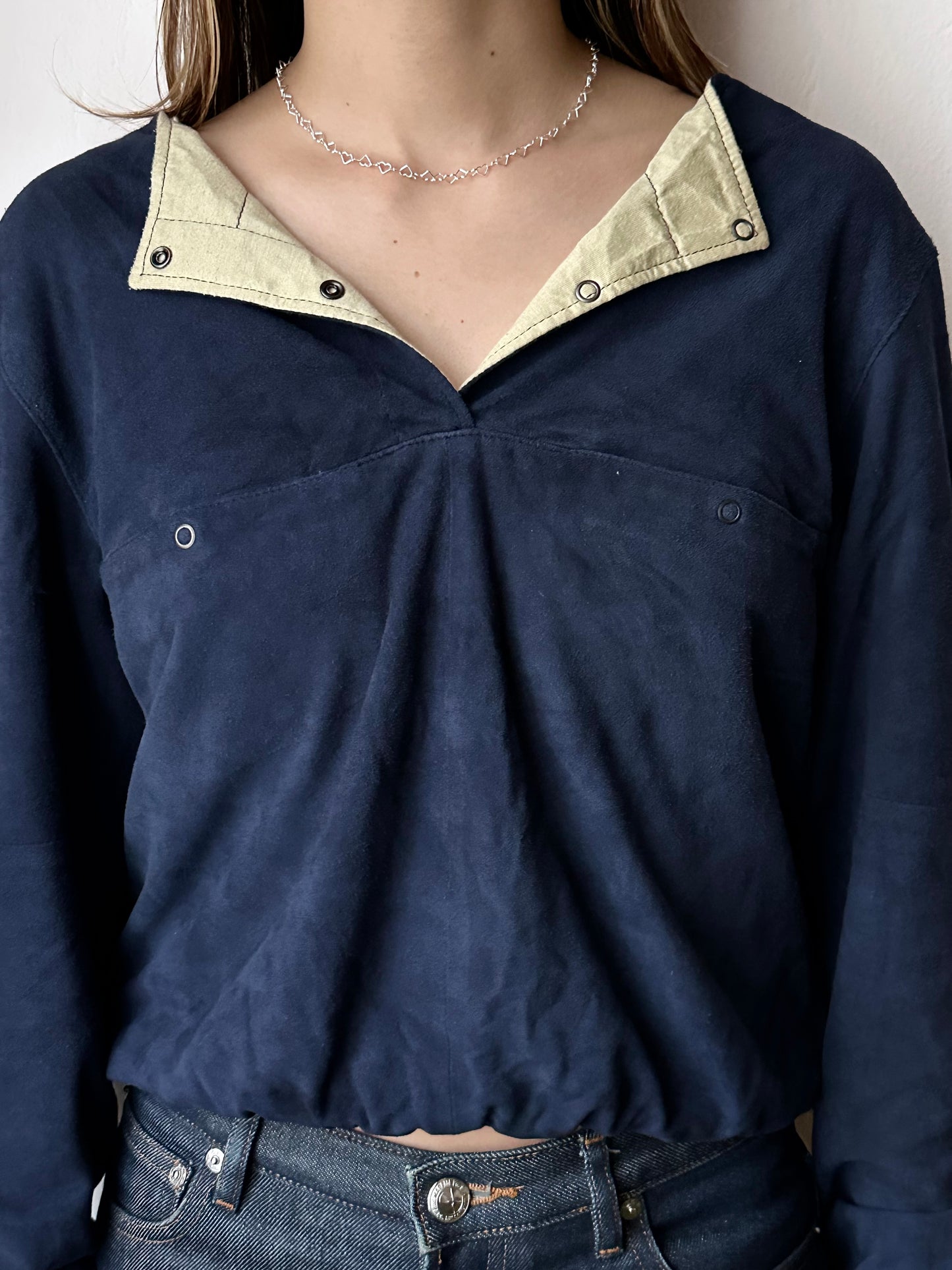 Italy 925 tiny chain necklace - heart shaped