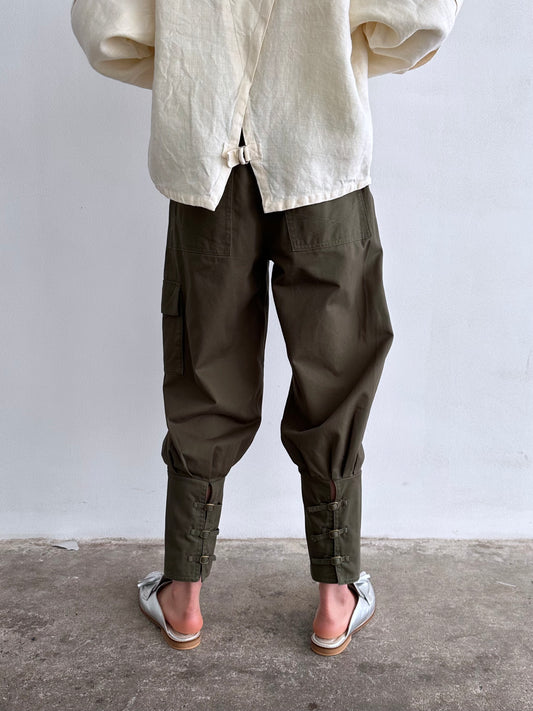 jodhpurs style khaki trouser