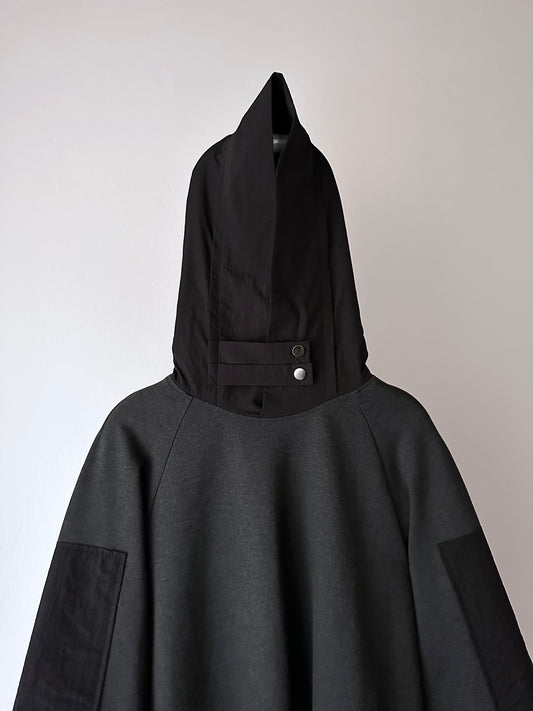 black double material dress