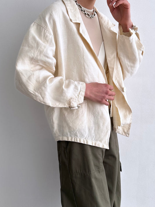 80's France daniel hechter linen jacket