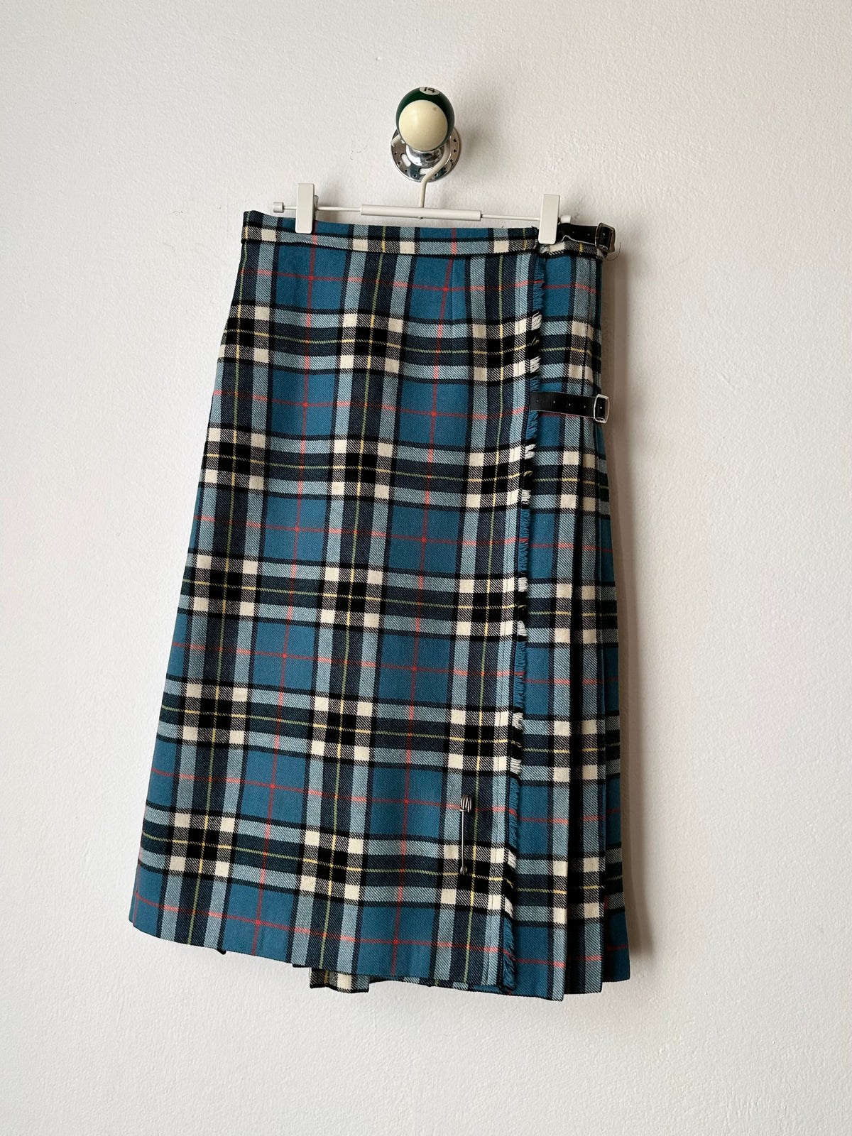 70-80s Scottish tartan wool wrap skirt W28